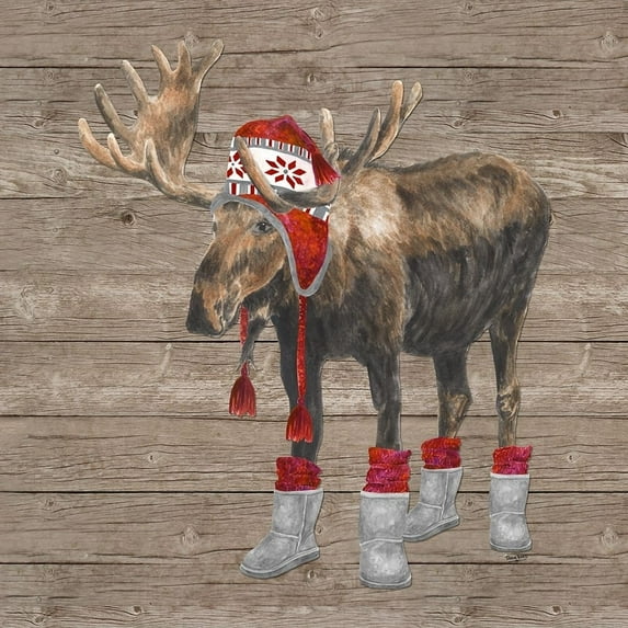 Warm in the Wilderness Moose Poster Print by Tara Reed