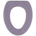 thumbnail image 1 of Warm-n-Comfy Soft Toilet Seat Cover - Plush, Thick Fabric Toilet Seat Warmer for Round, Elongated 14x18" Toilet Seats -Reusable, Machine-Washable, Easy-Install -Gift-Ready Packaging -Light Lavender, 1 of 8