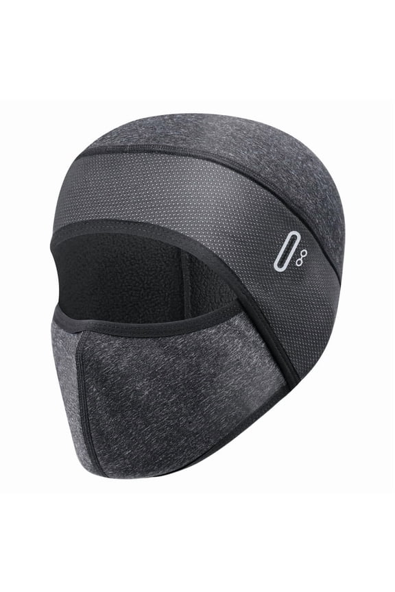 Warm riding motorcycle bike cap fleece windproof anti-dust cap ski face UV protection headgear cycling hat Thermal Skull Cap Helmet Liner Hat with Face Cover, Balaclava Face Mask with Glasses Holes