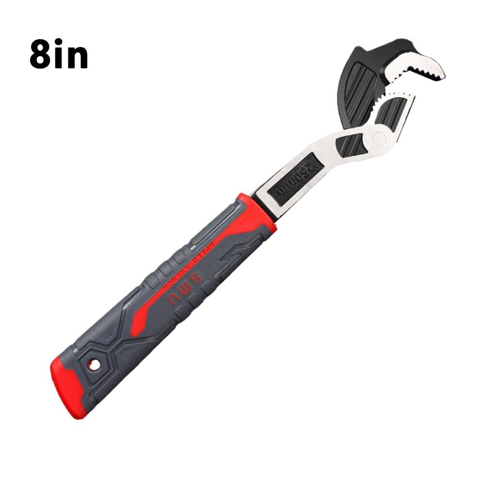 WarmFuPalace 8-Inch Heavy Duty Self-Locking Adjustable Wrench, Industrial Grade High Torque Auto-Lock Wrench for Home Repair, Plumbing, Automotive & Mechanical Maintenance