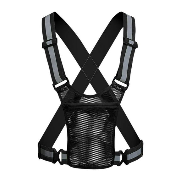 WarmFuPalace High Visibility Reflective Safety Vest with Pocket, Breathable Mesh Cycling Reflective Vest for Night Riding, Traffic Safety, Outdoor Work & Running