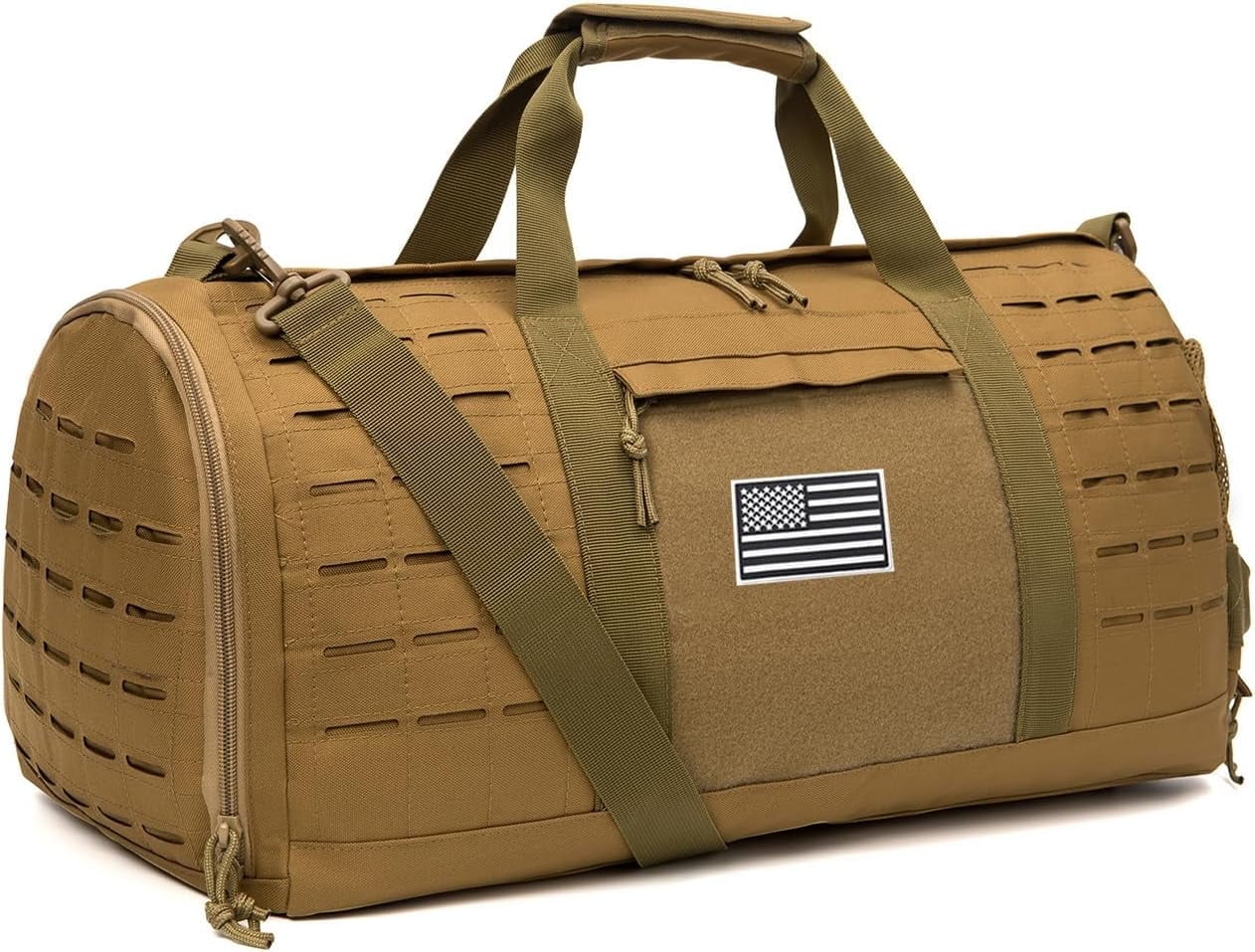 WarmH 40L Military Tactical Duffle Bag For Men Sport Gym Fitness Tote Travel Training Workout With Shoe Compartment Basketball Football Weekender