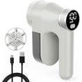 thumbnail image 1 of WarmH Fabric Shaver, Rechargeable Lint Remover, Electric Portable Sweater Defuzzer with 3 Speeds, 6 Leaf Blades, Digital LED Display, Remove Pilling for Clothes, Furniture, Sweater, Couch, Blanket, 1 of 10