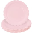 thumbnail image 1 of WarmHaven 50 Pieces Light Pink Paper Plates 7 Inch Pink Scalloped Plates Disposable Dinner Plates for Wedding Baby Shower Birthday Party Dessert Plates, 1 of 7