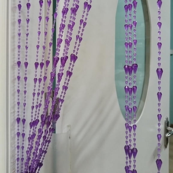 WarmHaven Beaded Curtain Doorways Acrylic Hanging Door Beads String Curtains Tassel Room Divider Screen Decor for Doorway Window Living Room Wedding (042 Purple, 39 inch x 78.7 inch)