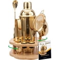 thumbnail image 1 of WarmHaven Cocktail Shaker Set Bartender Kit with Rotatble Bamboo Stand,11 Piece Bar Set Stainless Steel Bar Accessories for Drink Mixing, Bar, Home, Party (Gold), 1 of 7