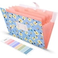 thumbnail image 1 of WarmHaven Expanding File Folders with 8 lables, Floral Printed Accordion Document Folder Organizer US Letter Size, 1 of 16