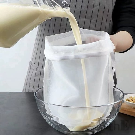 WarmHaven Food Grade Soy Milk Filter Bags, 200 Micron 20*30CM Fine Mesh Bag Milk Filter Bag All Purpose Food Strainer Nylon Cheesecloth
