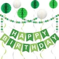 thumbnail image 1 of WarmHaven Green Birthday Decorations, Green and White Happy Birthday Banner, Happy Birthday Decorations for Women Men Girls Boys, 1 of 14
