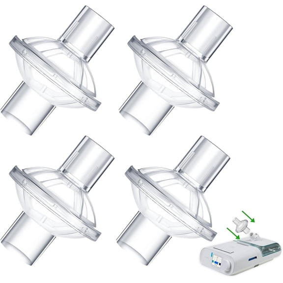 WarmHaven Inline Filter for CPAP Universal for BiPAP Machine Inline CPAP Filters Standard Tubing Compatible with All 22mm 25mm Tube Effectively Filters 4 Pack