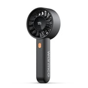 Warmco Rechargeable Handheld Portable Fan, 5000mAh, LED Display,Black