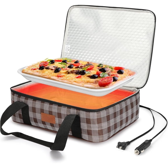 Warmer Electric Casserole Carrier - Lunch Bag for Adults for  , 12V/24V/110V, Thermos for hot  for Potluck Cookouts Parties Picnic,Lasagna Lugger,Fits 9"x13" Baking Pan
