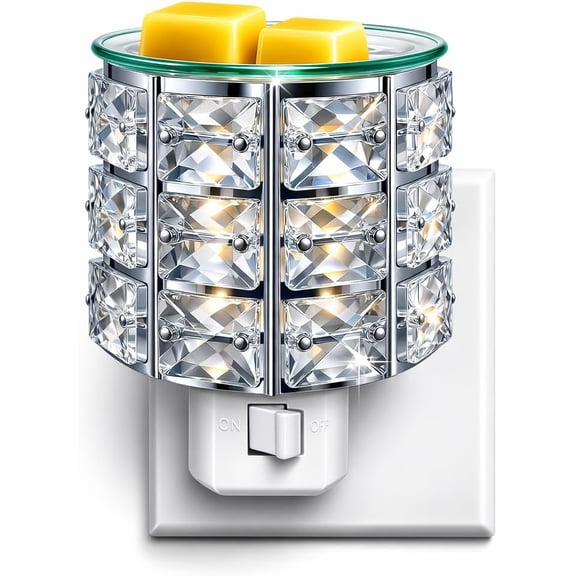 Warmers Pluggable Fragrance Warmer- Decorative Plug-in for Warming Scented Candle (Silver)