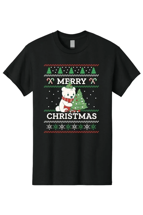 Warmest Season's Wishes Winter Holiday Greetings Design Festive Apparel Unisex T-Shirt, up to Size 5XL