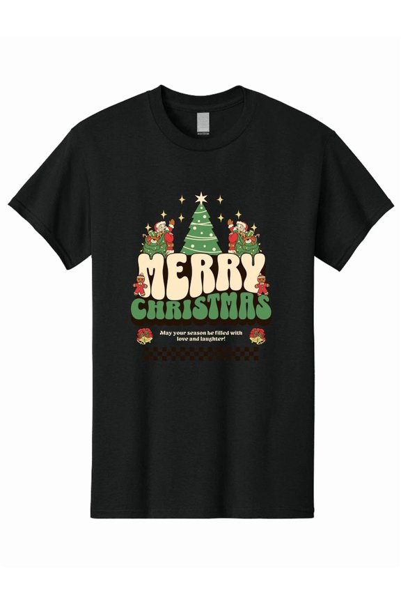 Warmest Winter Holiday Season's Greetings Design Festive Apparel Unisex T-Shirt, up to Size 5XL