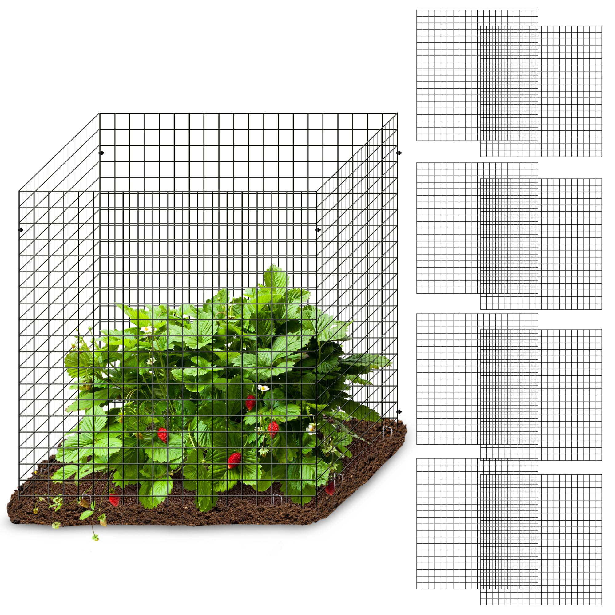 Warmfarm 12 Pics DIY Metal Plant Protectors from Deer, Garden Fencing