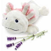 Warmies Junior 9” Axolotl Stuffed Animal, Microwavable Heated Plushies and Weighted Soft Plush Toys