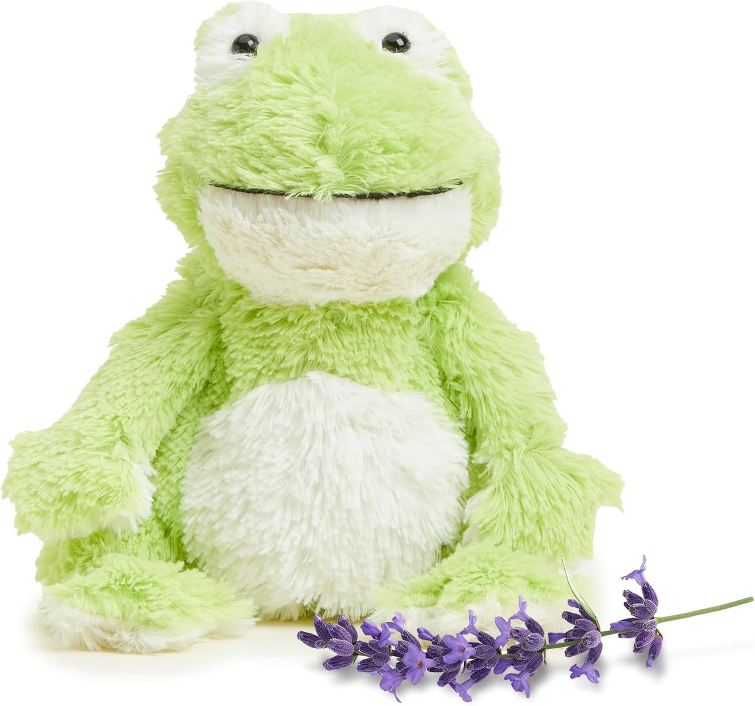 warmies 13” Frog Stuffed Animal, Microwavable Heated Plushies and Weighted Soft Plush Toys