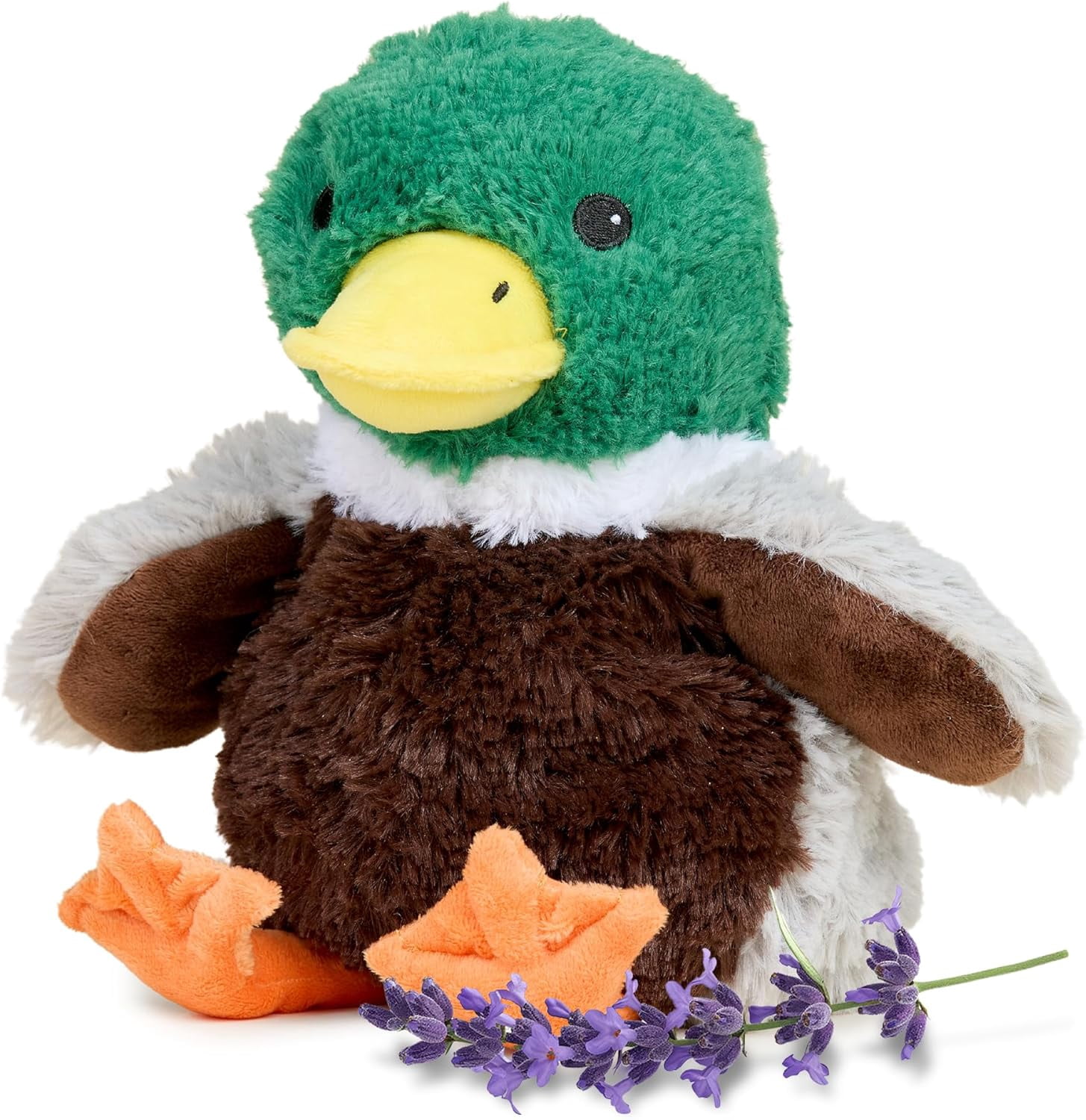 Warmies 13” Mallard Stuffed Animal, Microwavable Heated Plushies and Weighted Soft Plush Toys