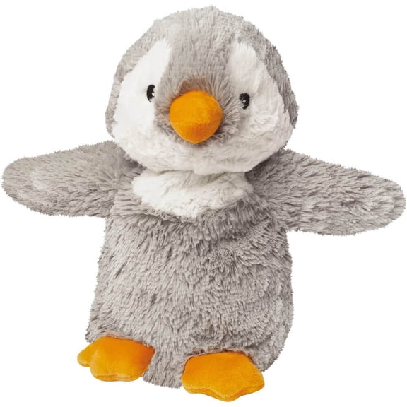 Warmies Gray Penguin Microwavable Weighted Plush, Heated Stuffed Animal for Kids & Adults, Soft Comfort Toy, 1 Count