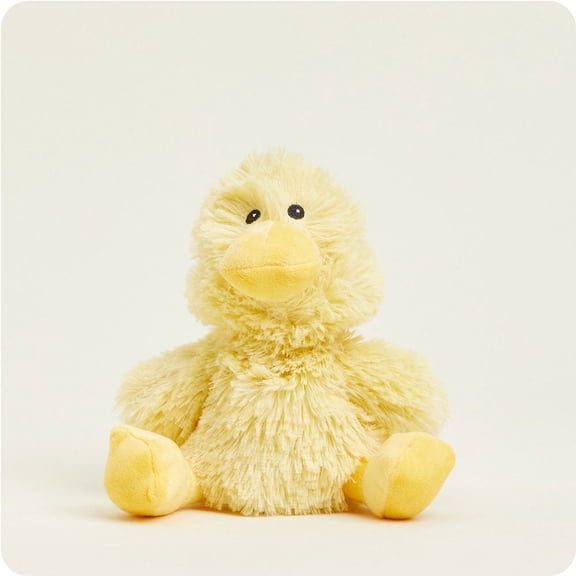 Warmies Junior 9" Duck Stuffed Animal, Microwavable Heated Plushies and Weighted Soft Plush Toys