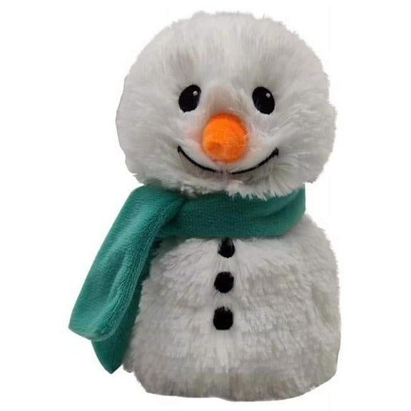Warmies 9099693 Scarf Snowman Stuffed Animals, Green & White