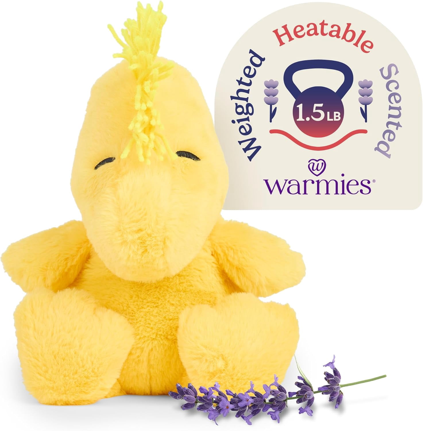 Warmies Microwavable Weighted Stuffed Animal, Lavender-Scented
