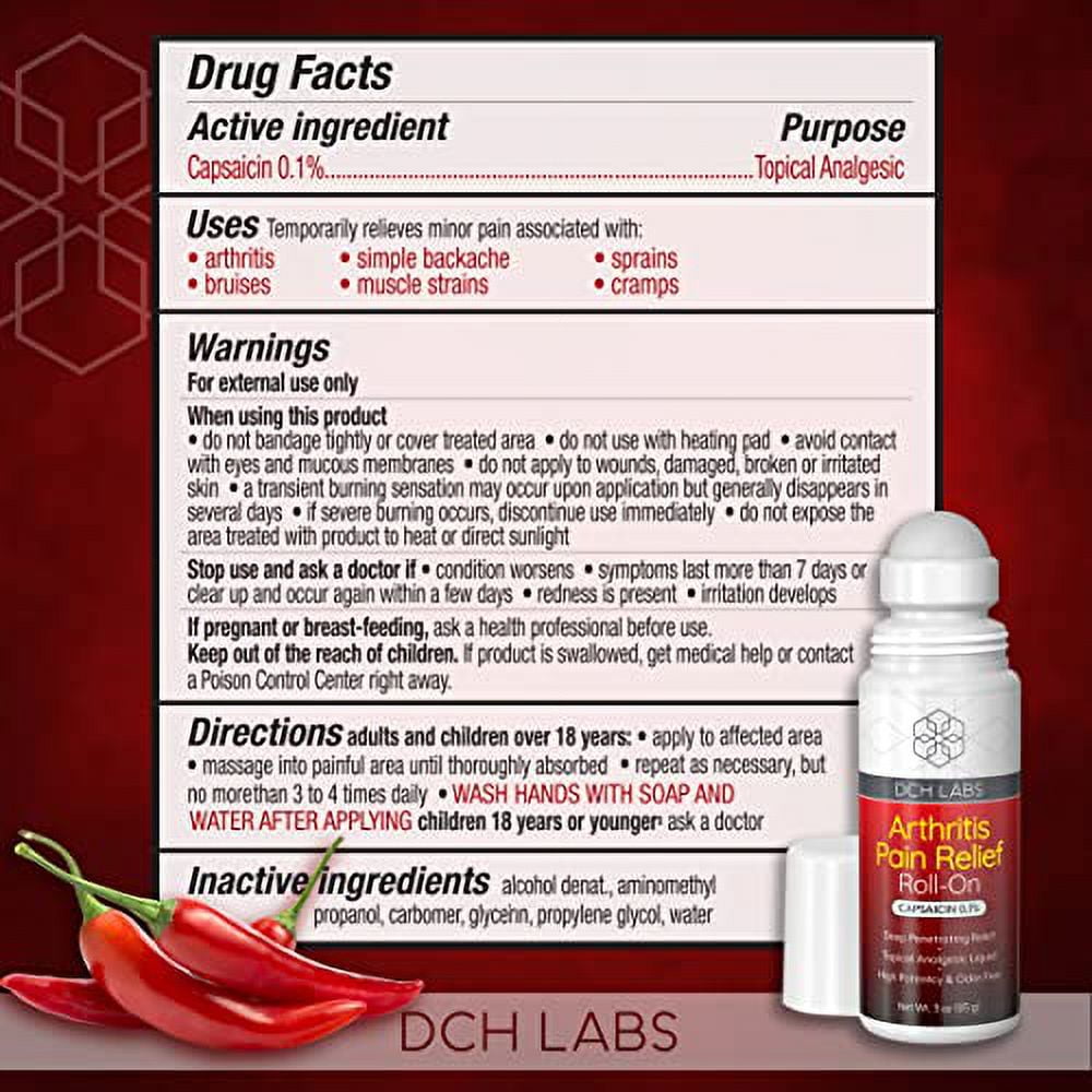 Warming Arthritis Pain Relief Rollon, Deep Capsaicin
