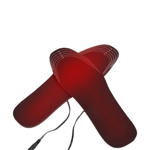 Warming Electric Heated Soles, Washable Reusable Heatable Insoles Far Infrared Shoe Warmers Heating Insoles for Hunting, Winter, Camping, Fishing(L (41-45))