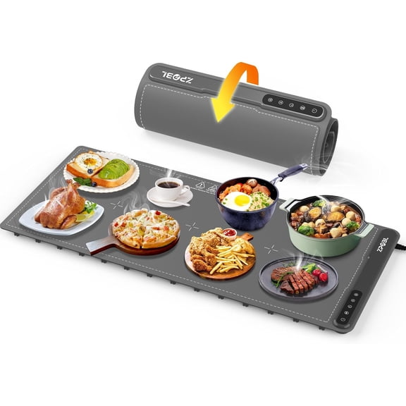 Warming Mat for Food - Electric Food Warming Tray Extra Large (36"x16"), Rapid Full-Surface Heating, Portable & Rollable Versatile Food Warmer for Countertop, Perfect for Gatherings, Everyday Use