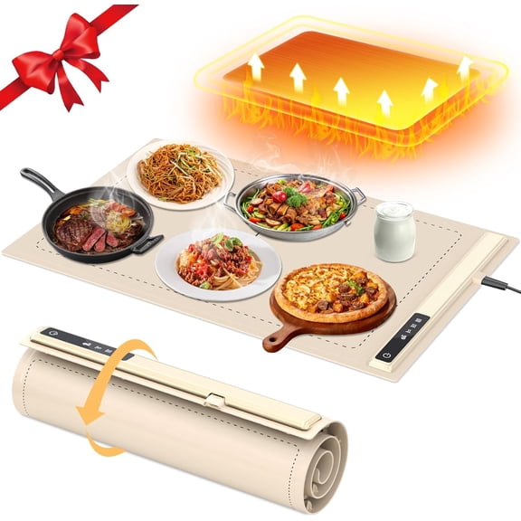 Warming Mat for with -Portable Warming Tray,Roll Up Warmer for Parties with 3 Temperature Settings,Versatile Warmers for Parties Buffet