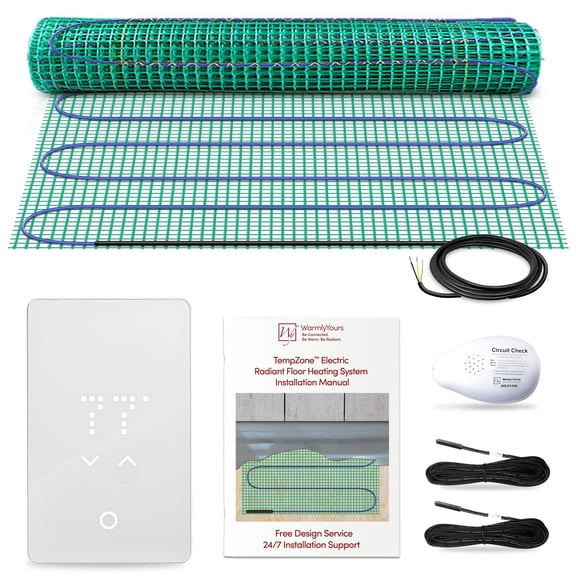 WarmlyYours 9 Sq Ft 120V Floor Heating Roll Kit with nTrust 2.0 Thermostat