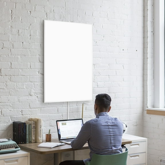 WarmlyYours New Ember Flex Radiant Panel Heater- White 500W 35” x 24” Plug in or Hardwired