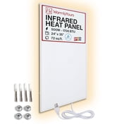 WarmlyYours New Ember Flex Radiant Panel Heater- White 500W 35 in. x 24 in. Plug in or Hardwired