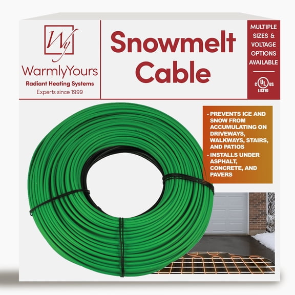 WarmlyYours Snow Melting Cable, 240V, 171 Ft Heated + 20 Ft Cold Lead