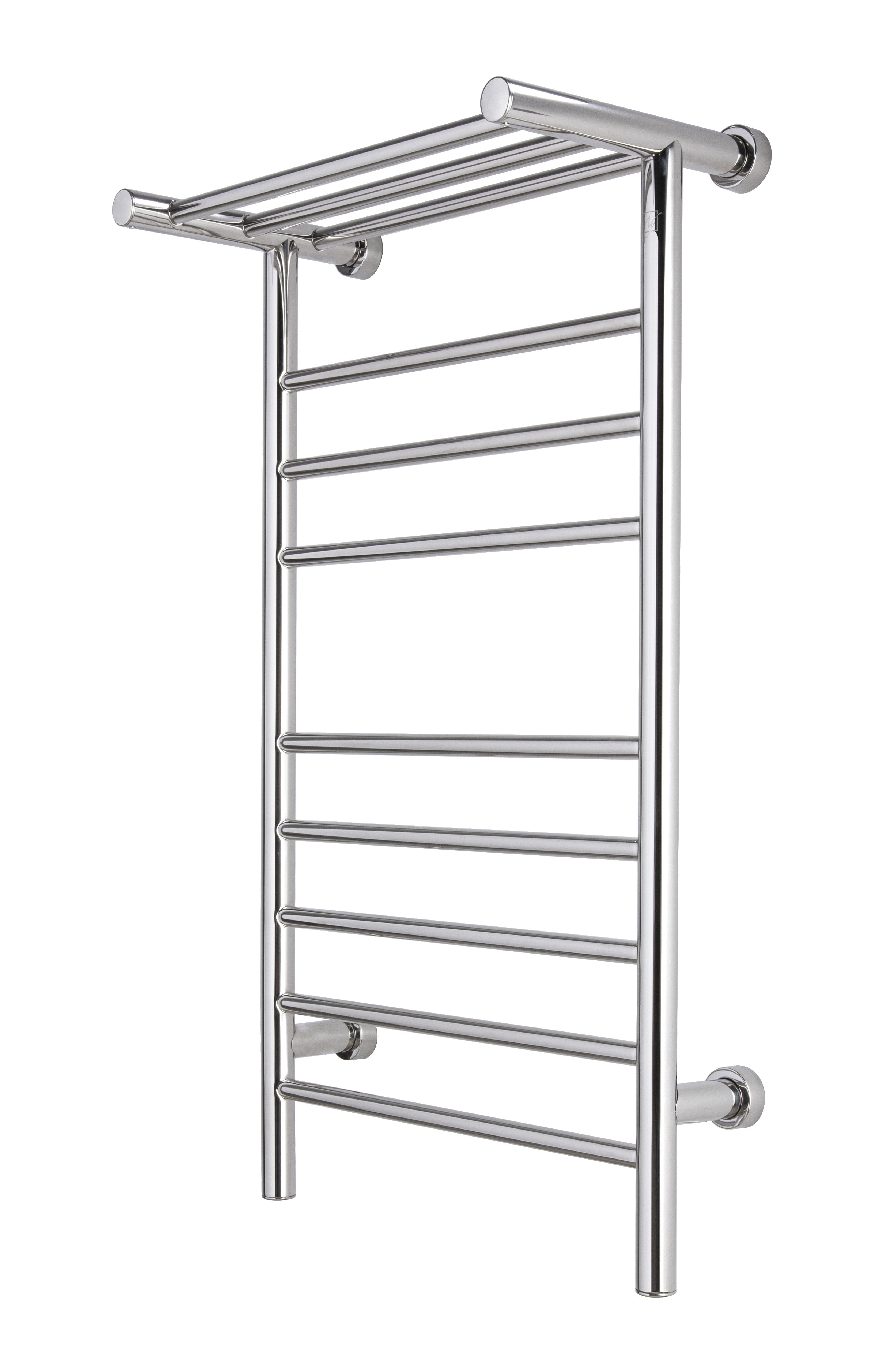 Summit Polished Stainless Steel Wall-Mounted Towel Warmer with Heated Shelf