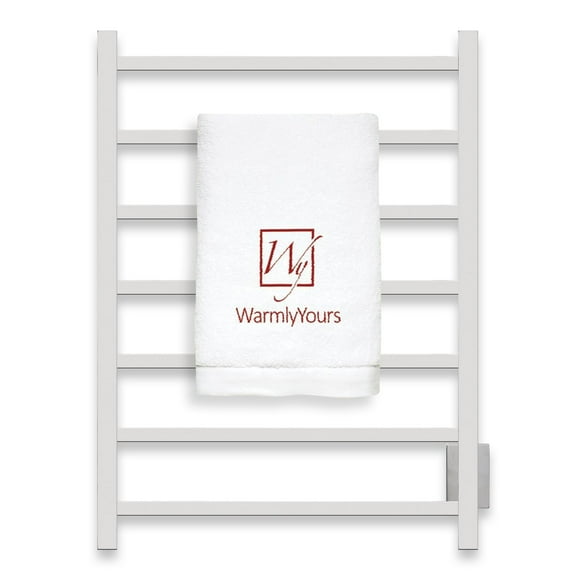 Heated Towel Rack – Polished Stainless Steel Wall Mounted Towel Warmer for Luxurious Bathroom Spa-Like Comfort, 7-Bars, 75 Watts Electric Hardwired UL Certified Safe, WarmlyYours Tahoe