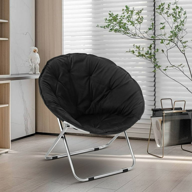 Warmounts Folding Saucer Chair for Adult, Oversized Circle Moon