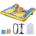 thumbnail image 1 of WARMOUNTS Inflatable Dog Pool Float for Large Dogs Up to 220 lbs Non-Slip PVC Mesh Cloth Dog Boat Ramp for Dock, Lake, Swimming Pool & Ocean, 1 of 8