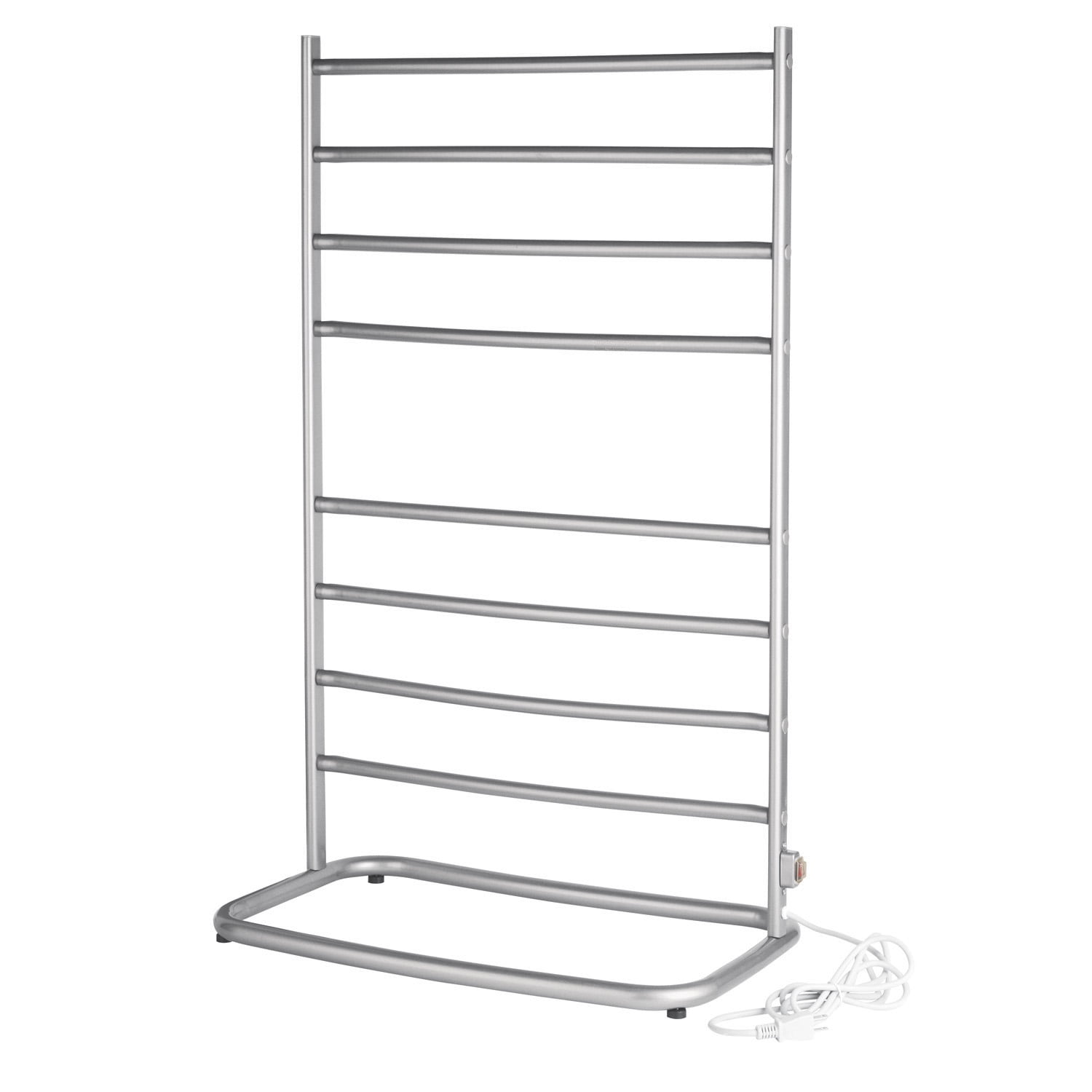 Hyde Park Satin Nickel Free-Standing Towel Warmer Rack