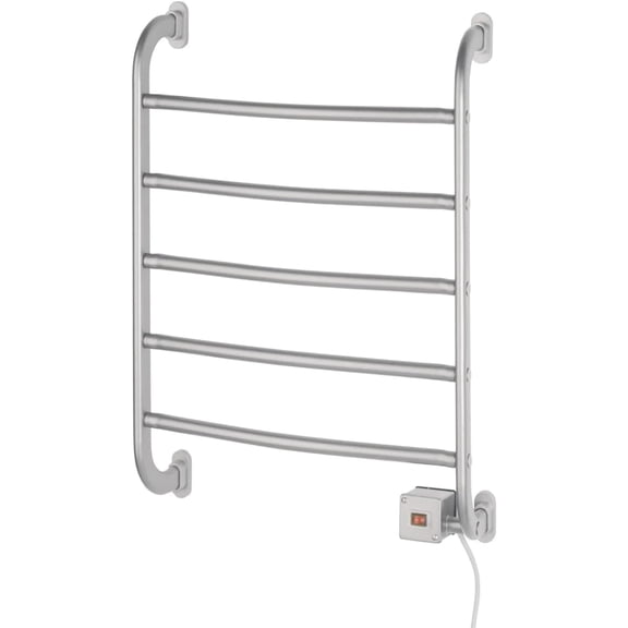Warmrails Regent Wall Mount Towel Warmer, Nickel, 25.25-Inch Height, 25.5 inch Width, Plug In or Direct Wire – Model HSRS