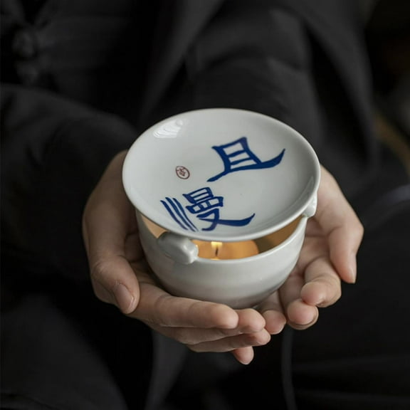 Warmself Delicate Romantic Ceramics Tealight Candle Holder Oil Tart Burner Aroma Diffuser Furnace Home Decoration Wait a Moment