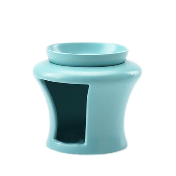 Warmself Delicate Romantic Metal Tealight Candle Holder Oil Tart Burner Aroma Diffuser Furnace Home Decoration Small Pretty Waist Blue