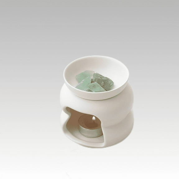 Warmself Delicate Romantic Metal Tealight Candle Holder Oil Tart Burner Aroma Diffuser Furnace Home Decoration Small Pretty Waist White