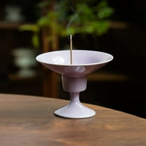 Warmself Incense Holder Modern Minimalist Circular Incense Stick Burner for Cones or Sticks for Yoga & Meditation, Enhance Atmosphere,Ceramic Ash Catcher Purple-1