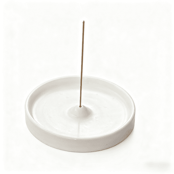 Warmself Incense Holder Modern Minimalist Circular Incense Stick Burner for Cones or Sticks for Yoga & Meditation, Enhance Atmosphere,Ceramic Ash Catcher White