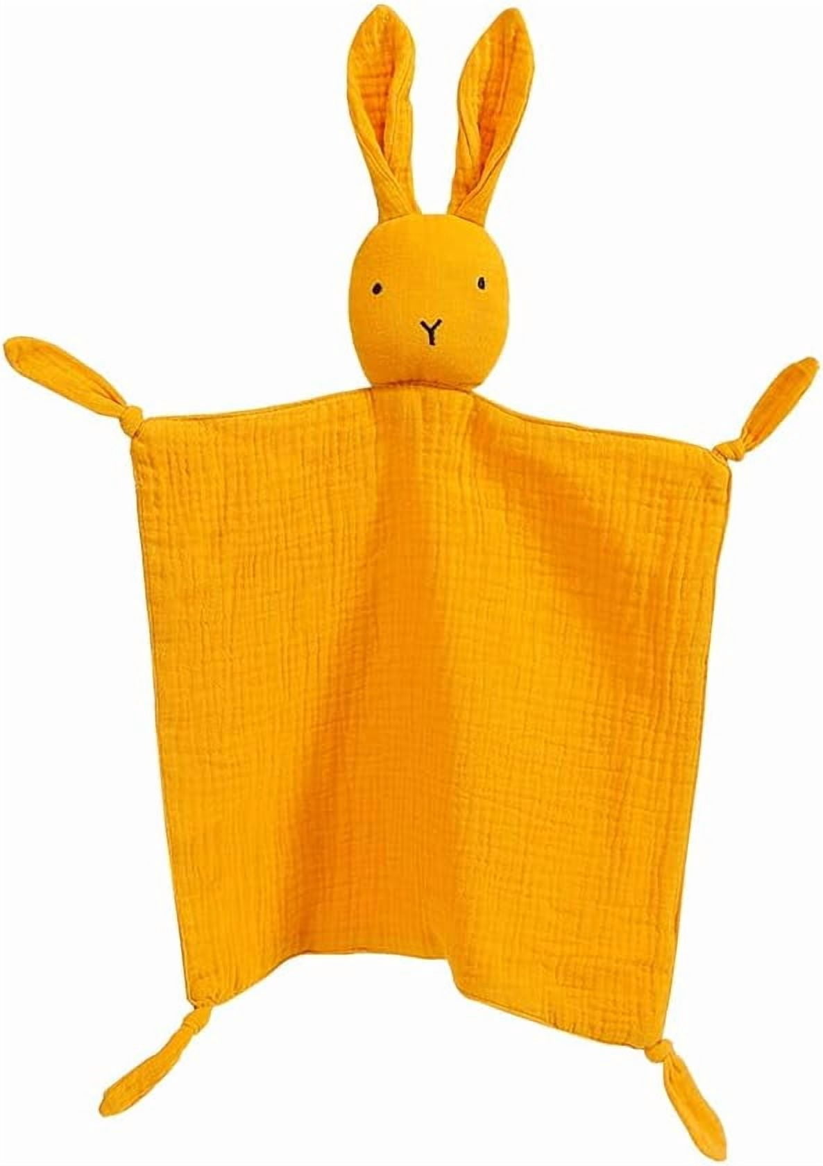 Warmself Lovey Security Blanket 100% Organic Muslin Stuffed Bunny ...