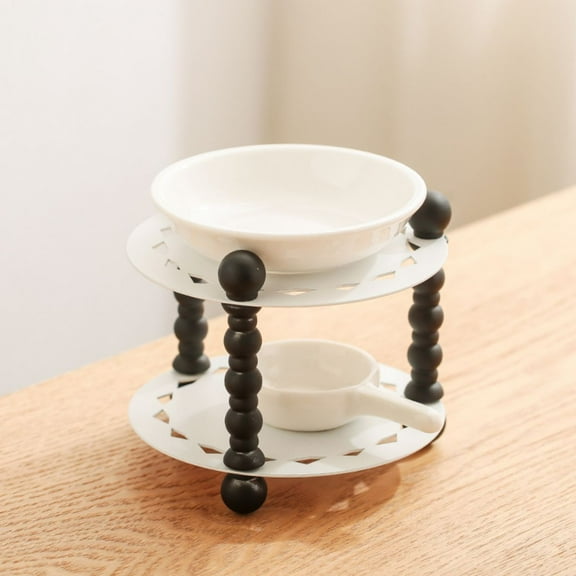 Warmself Sun City Delicate Romantic Ceramic Tealight Candle Holder Oil Burner, Fragrance Warmer Aromatherapy Wax Candle Tart Burner Warmer Diffuser for Home Bedroom Décor-Gold