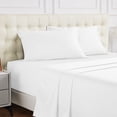 thumbnail image 1 of Warmstar 100% Cotton White Twin Fitted Sheet Only, 600 Thread Count Sateen Soft Breathable Twin Size Fitted Bed Sheet Deep Pocket,Fits Mattress Up to 15", 1 of 3