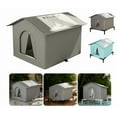 thumbnail image 1 of Warmth Cats House Waterproof and Cold Prevent Nest for Strays Cats Great for Outdoor Garden Yard Patios Use Shelter Supply (Gray, S), 1 of 9